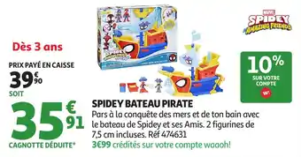 Auchan Spidey bateau pirate offre