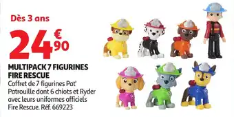 Auchan Multipack 7 figurines fire rescue offre