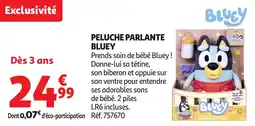 Auchan Peluche parlante bluey offre