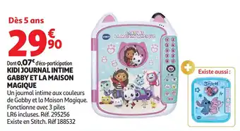 Auchan Kidi journal intime gabby et la maison magique offre