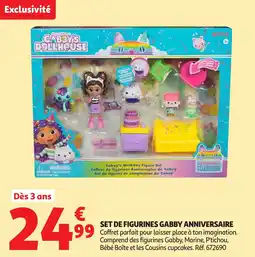 Auchan Set de figurines gabby anniversaire offre