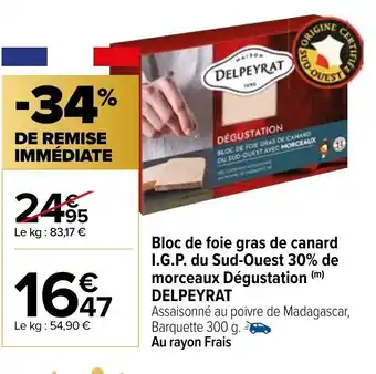 Carrefour Bloc de Foie Gras de Canard offre