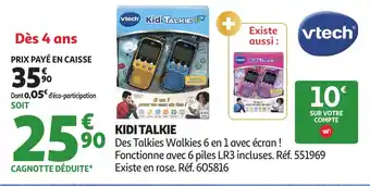 Auchan Kidi talkie offre
