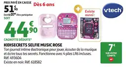 Auchan Kidisecrets selfie music rose offre