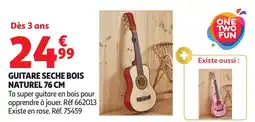 Auchan Guitare seche bois naturel offre