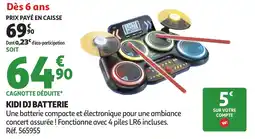 Auchan Kidi dj batterie offre