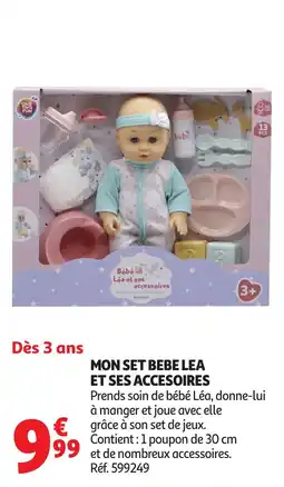 Auchan Mon set bebe lea et ses accesoires offre