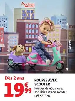 Auchan Poupee avec scooter offre