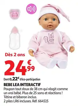 Auchan Bebe lea interactif offre