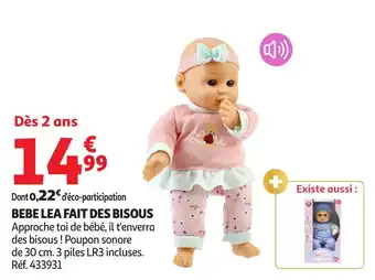 Auchan Bebe lea fait des bisous offre