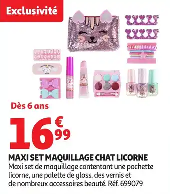Auchan Maxi set maquillage chat licorne offre