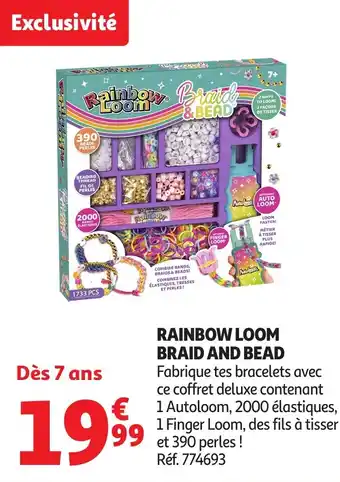 Auchan Rainbow loom braid and bead offre