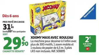 Auchan Xoomy maxi avec rouleau offre