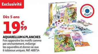 Auchan Aquarellum 6 planches offre