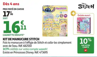 Auchan Kit de manucure stitch offre