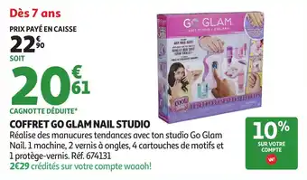 Auchan Coffret go glam nail studio offre