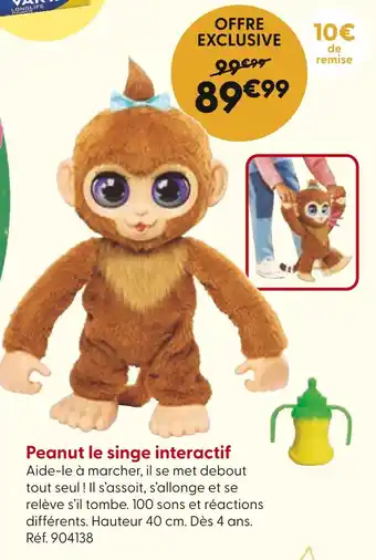 La Grande Récré Peanut le singe interactif offre