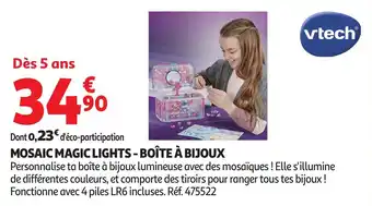 Auchan Mosaic magic lights boîte à bijoux offre