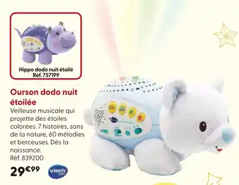 La Grande Récré Vtech Hippo dodo nuit étoilée offre