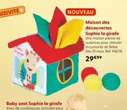 La Grande Récré SOPHIE LA GIRAFE Maison des découvertes offre