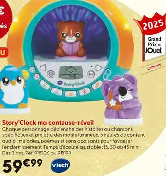 La Grande Récré Vtech Story’Clock ma conteuse-réveil offre
