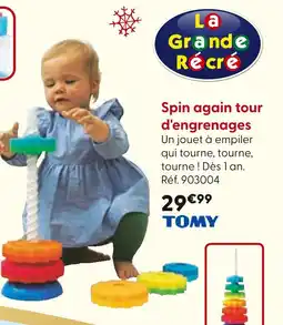 La Grande Récré TOMY Spin again tour d'engrenages offre