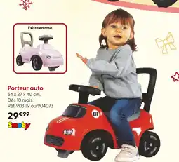 La Grande Récré Smoby Porteur auto rouge offre
