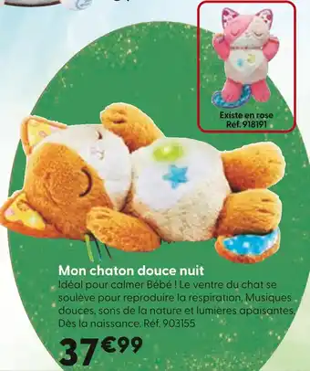 La Grande Récré Mon chaton douce nuit offre