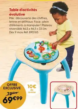 La Grande Récré Table d'activités évolutive offre