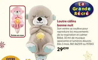 La Grande Récré La Grande Récré Loutre câlins bonne nuit offre