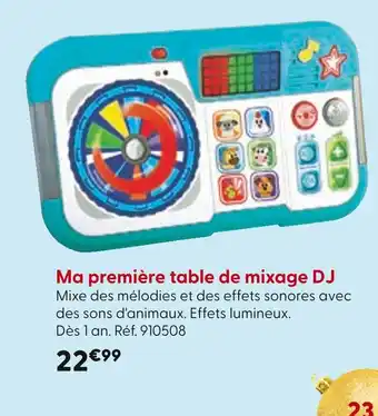 La Grande Récré Ma première table de mixage DJ offre