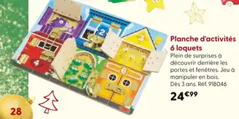 La Grande Récré Planche d'activités 6 loquets offre