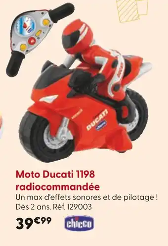 La Grande Récré Chicco Moto Ducati 1198 radiocommandée offre