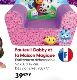 La Grande Récré Fauteuil Gabby et la Maison Magique offre