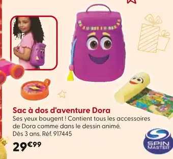 La Grande Récré SPIN MASTER Sac à dos d'aventure Dora offre
