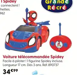 La Grande Récré Voiture télécommandée spidey offre