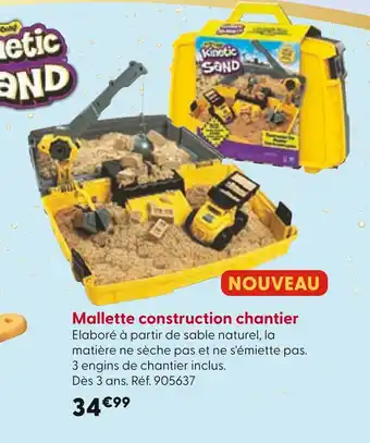 La Grande Récré Kinetic Sand Mallette construction chantier offre