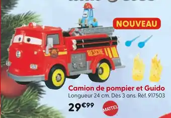 La Grande Récré MATTEL Camion de pompier et Guido offre