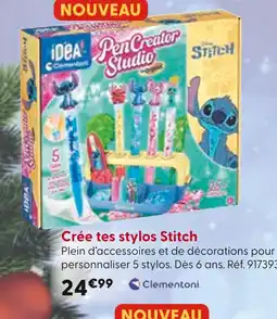 La Grande Récré CLEMENTONI Crée tes stylos stitch offre