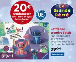 La Grande Récré RAVENSBURGER Coffret be creative stitch offre