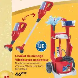 La Grande Récré Chariot de ménage avec aspirateur offre