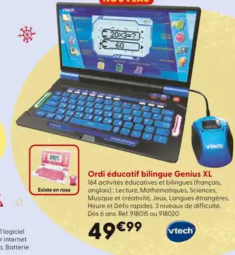 La Grande Récré VTECH Ordi éducatif bilingue Genius XL offre