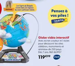 La Grande Récré Vtech Globe vidéo interactif offre