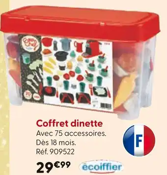La Grande Récré ECOIFFER Coffret dinette offre