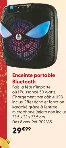 La Grande Récré Enceinte portable Bluetooth offre