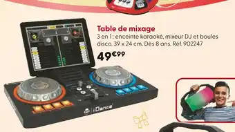 La Grande Récré iDance Table de mixage offre