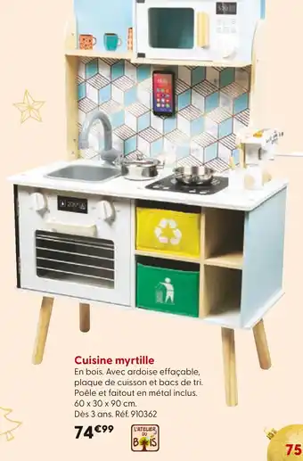 La Grande Récré L'Atelier du Bois Cuisine myrtille offre