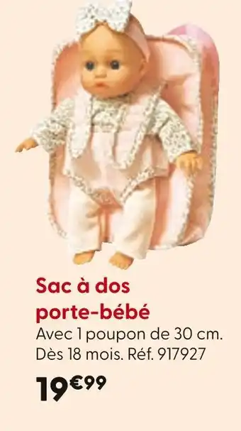 La Grande Récré Sac à dos porte-bébé offre