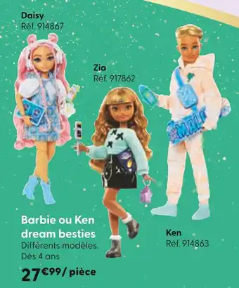 La Grande Récré Barbie Barbie ou Ken dream besties offre