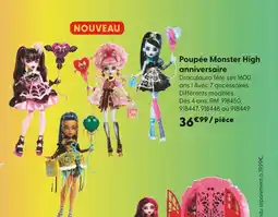 La Grande Récré MONSTER HIGH Poupée anniversaire offre